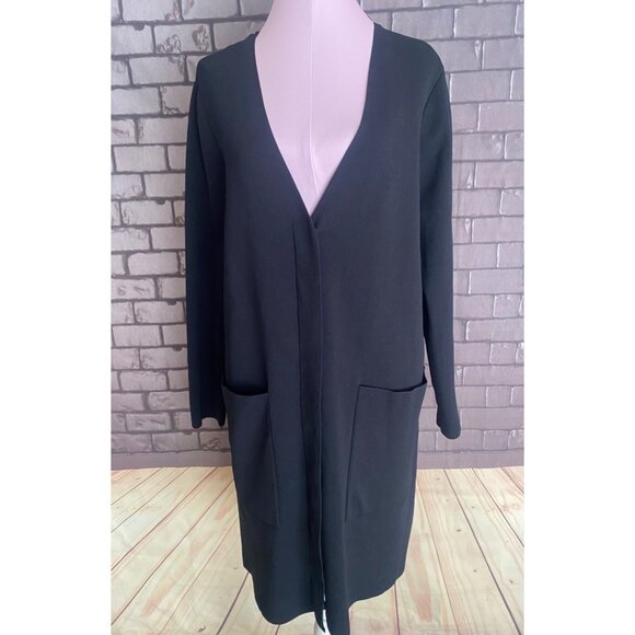 COS Knitted Long Cardigan In Navy M - Picture 3 of 6